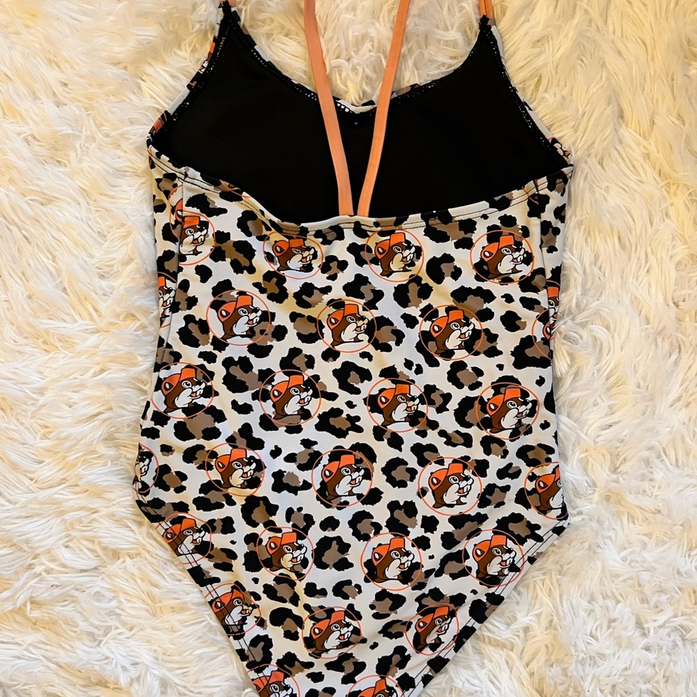 Buc-ee’s Leopard Print Kids One Piece Swimsuit